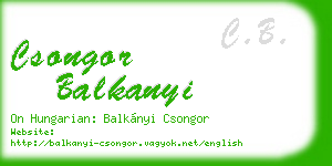 csongor balkanyi business card